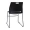 Flash Furniture Black Plastic Stack Chair with Steel Sled Base, PK 5 5-RUT-NC499A-BK-GG - alternate 6
